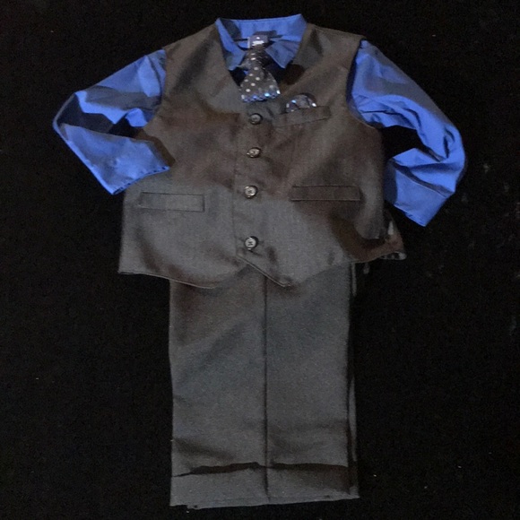 4 pieces grey and blue set. - Picture 1 of 4